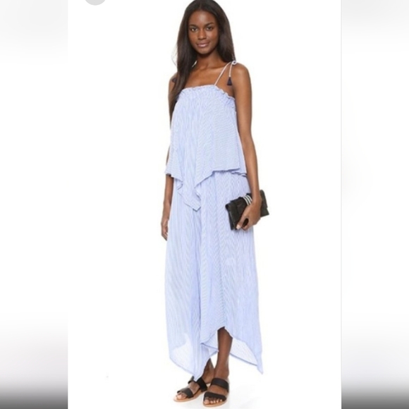 Faithfull the Brand Dresses & Skirts - Faithfull The Brand Escape Blue And White Midi Dress Blue Size Small